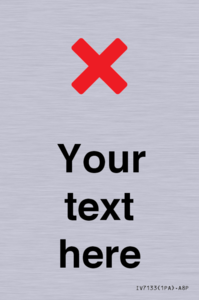 Custom plain background, red cross sign